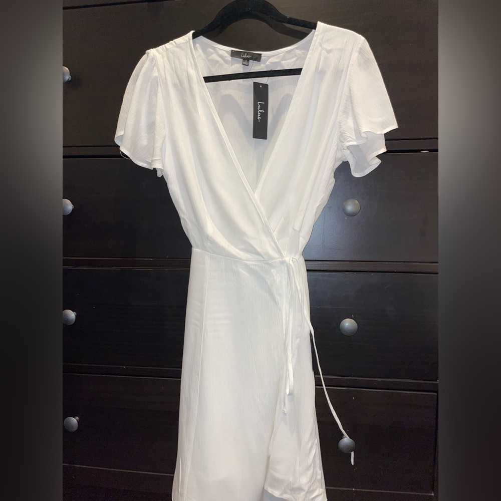 Lulus - White Wrap Dress